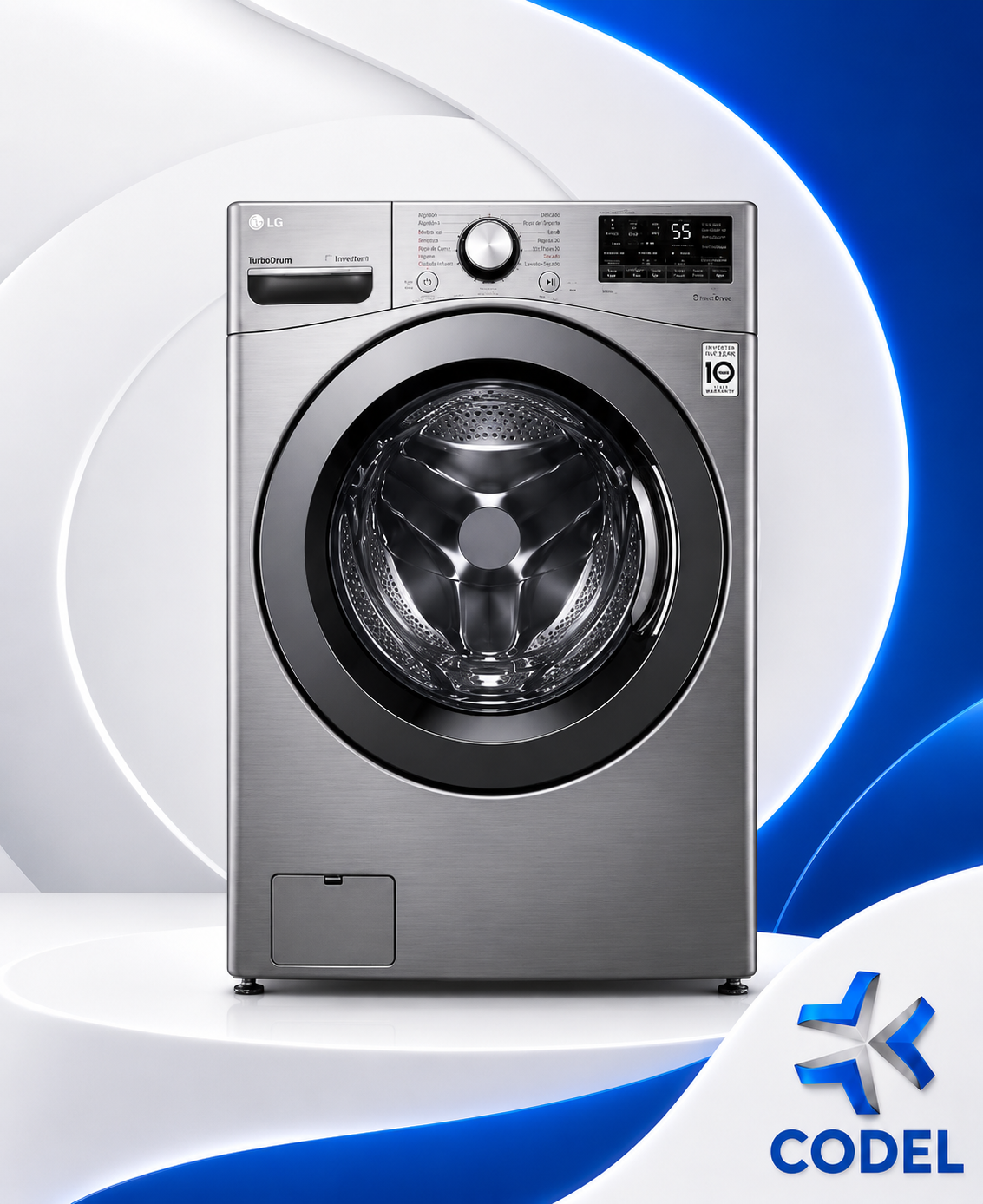 Lavadora LG de 20 kilogramos disponible en CODEL